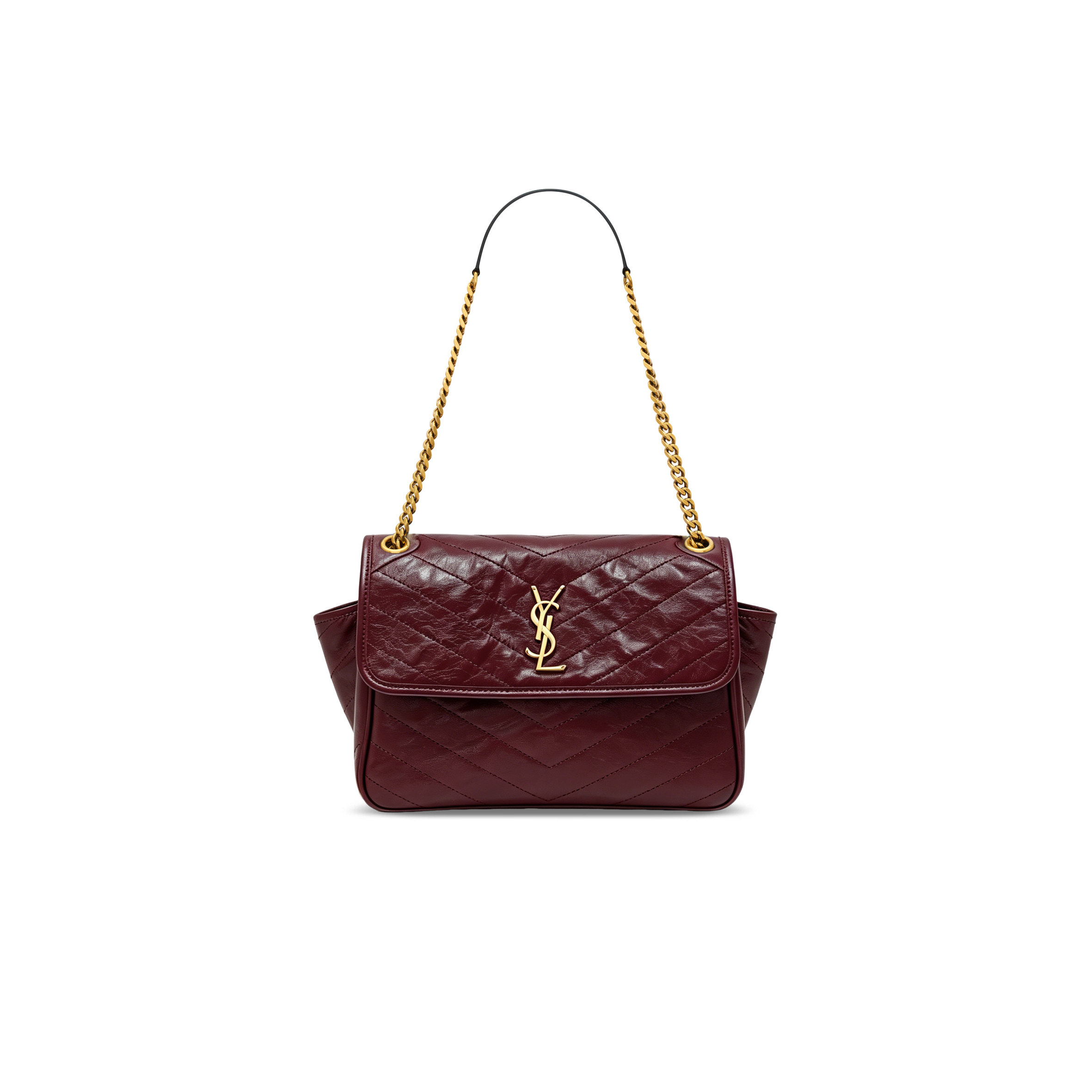 YSL NIKI TRIPOUCH IN VINTAGE LEATHER 812943 (28*20.5*13.5cm)